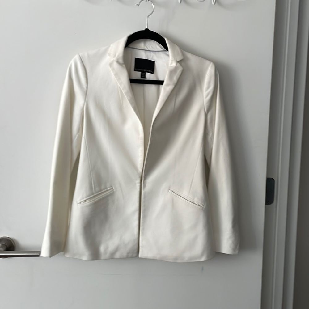 White Cotton Blazer